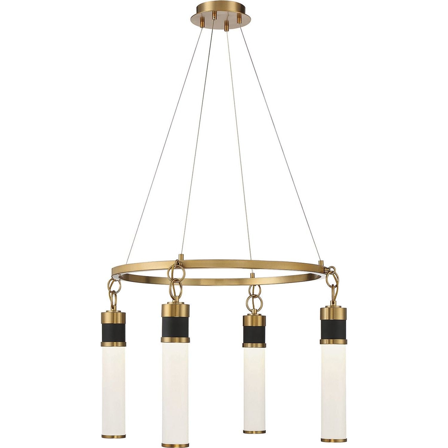 Savoy House - 1-1641-4-143 - LED Chandelier - Abel - Matte Black with Warm Brass Accents