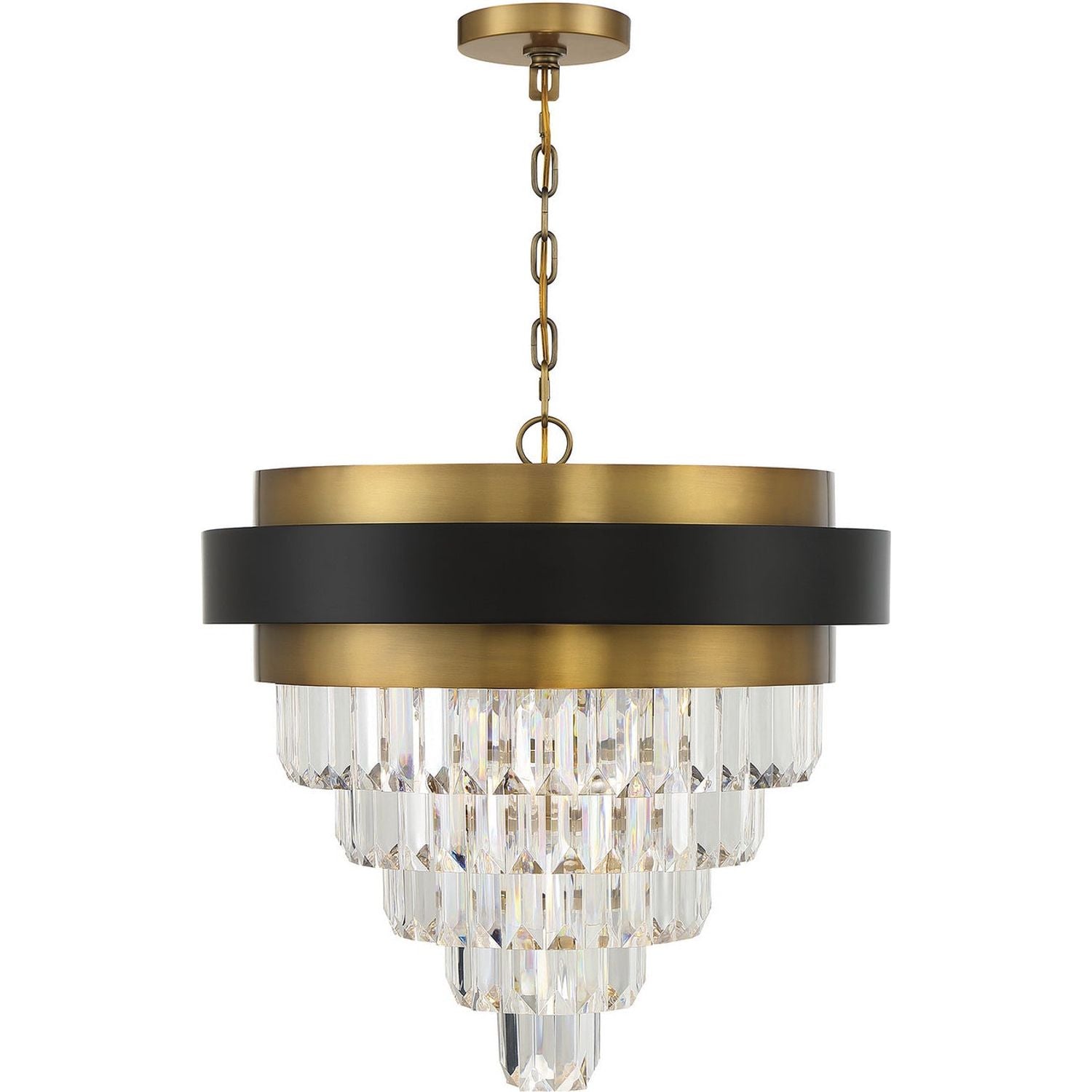 Savoy House - 1-1669-4-143 - Four Light Chandelier - Marquise - Matte Black with Warm Brass Accents