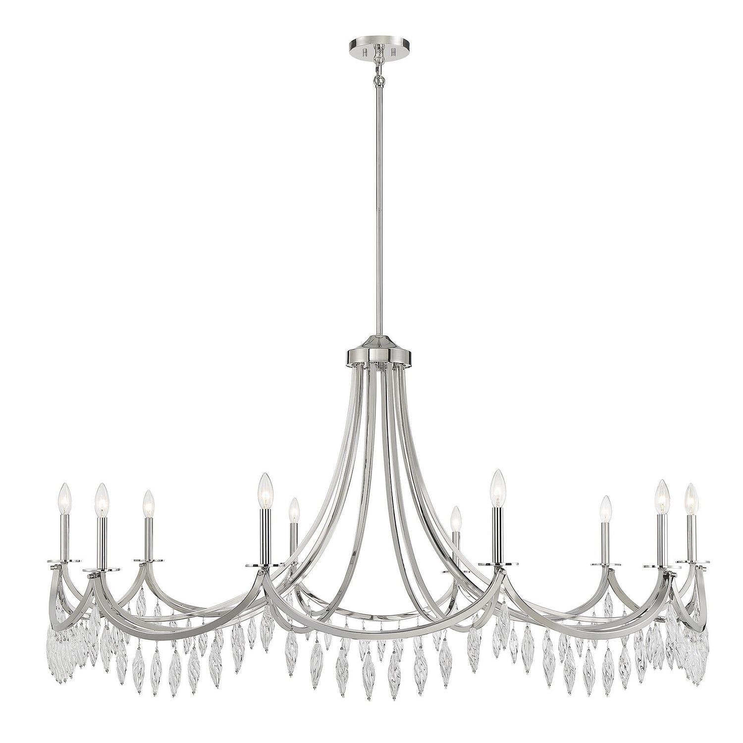 Savoy House - 1-1805-10-109 - Ten Light Chandelier - Kameron - Polished Nickel