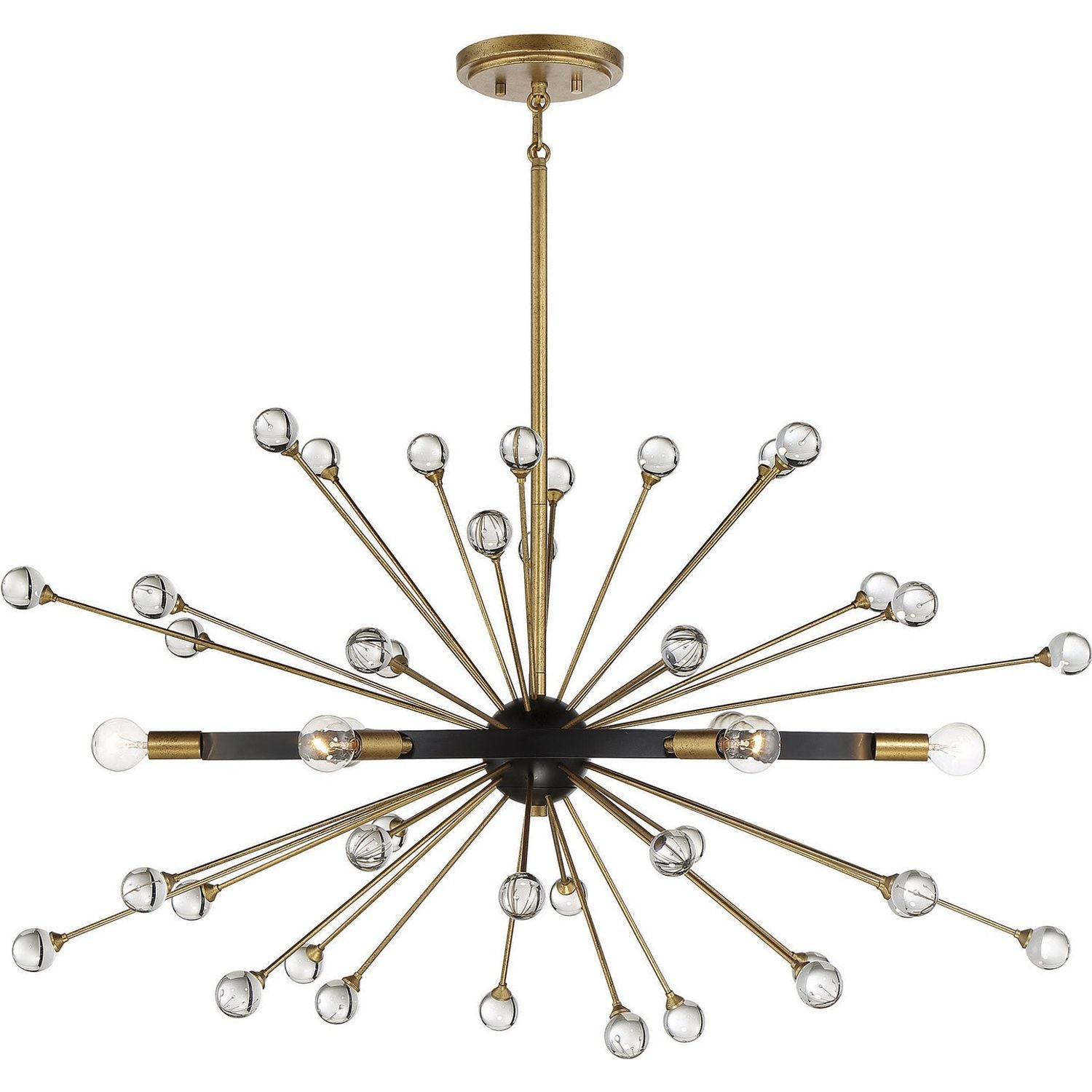 Savoy House - 1-1858-6-62 - Six Light Chandelier - Ariel - Como Black with Gold