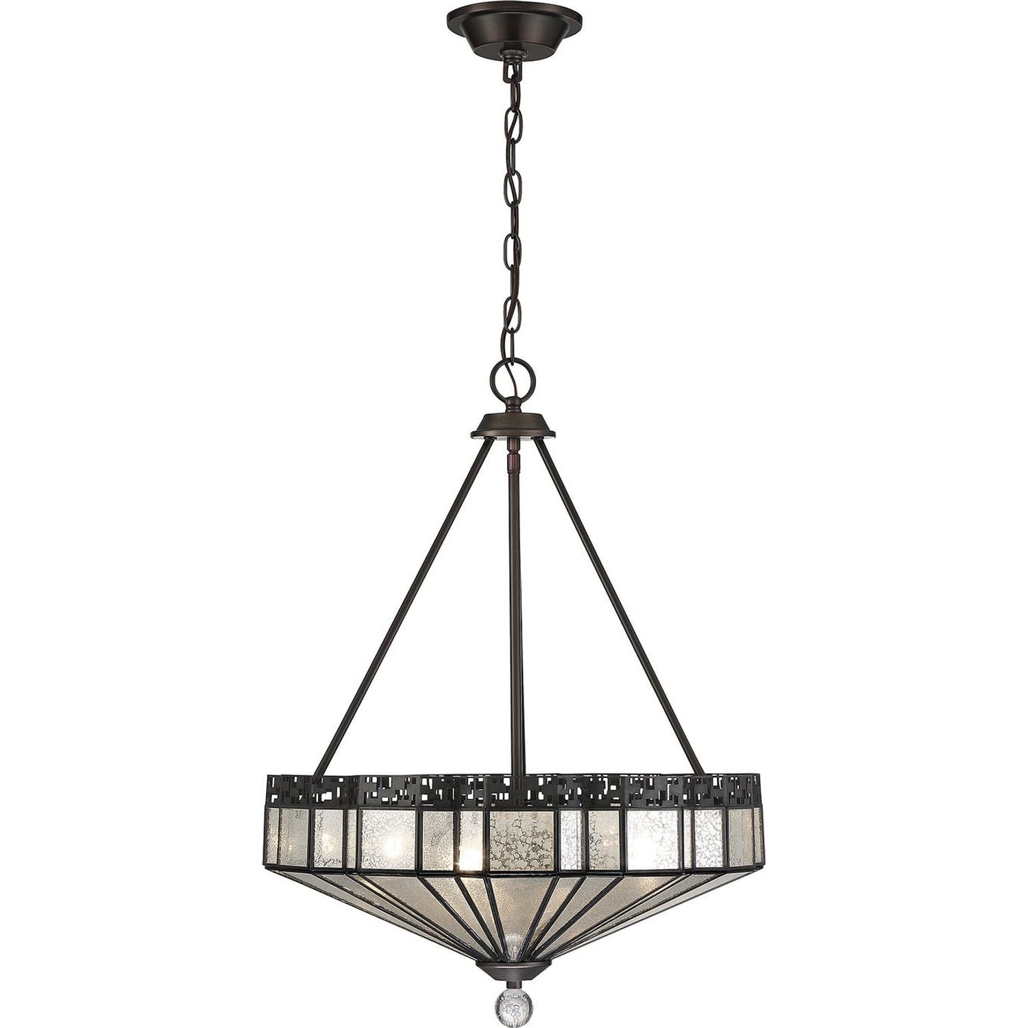 Savoy House - 7-1871-4-28 - Four Light Pendant - Baguette - Oiled Burnished Bronze