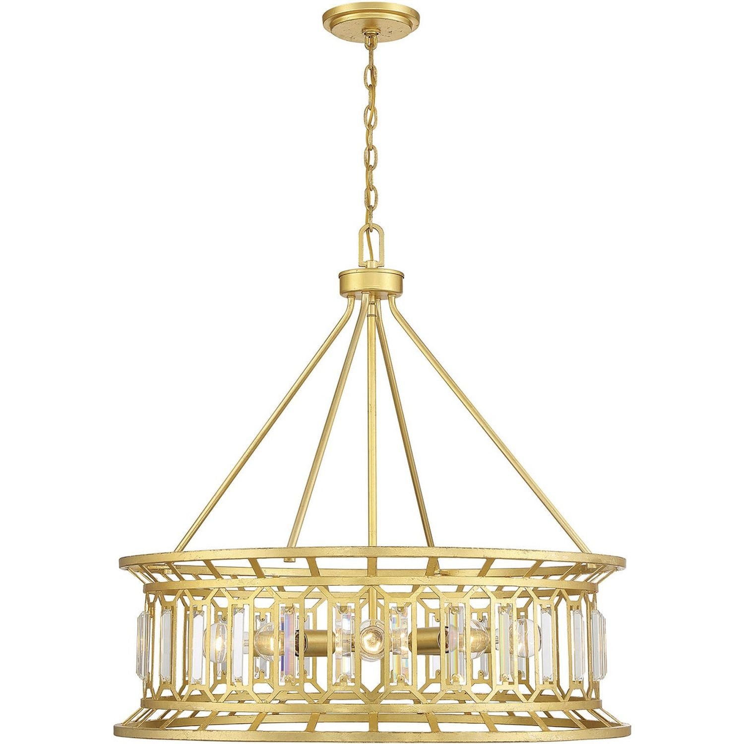 Savoy House - 7-1947-8-260 - Eight Light Pendant - Daintree - True Gold