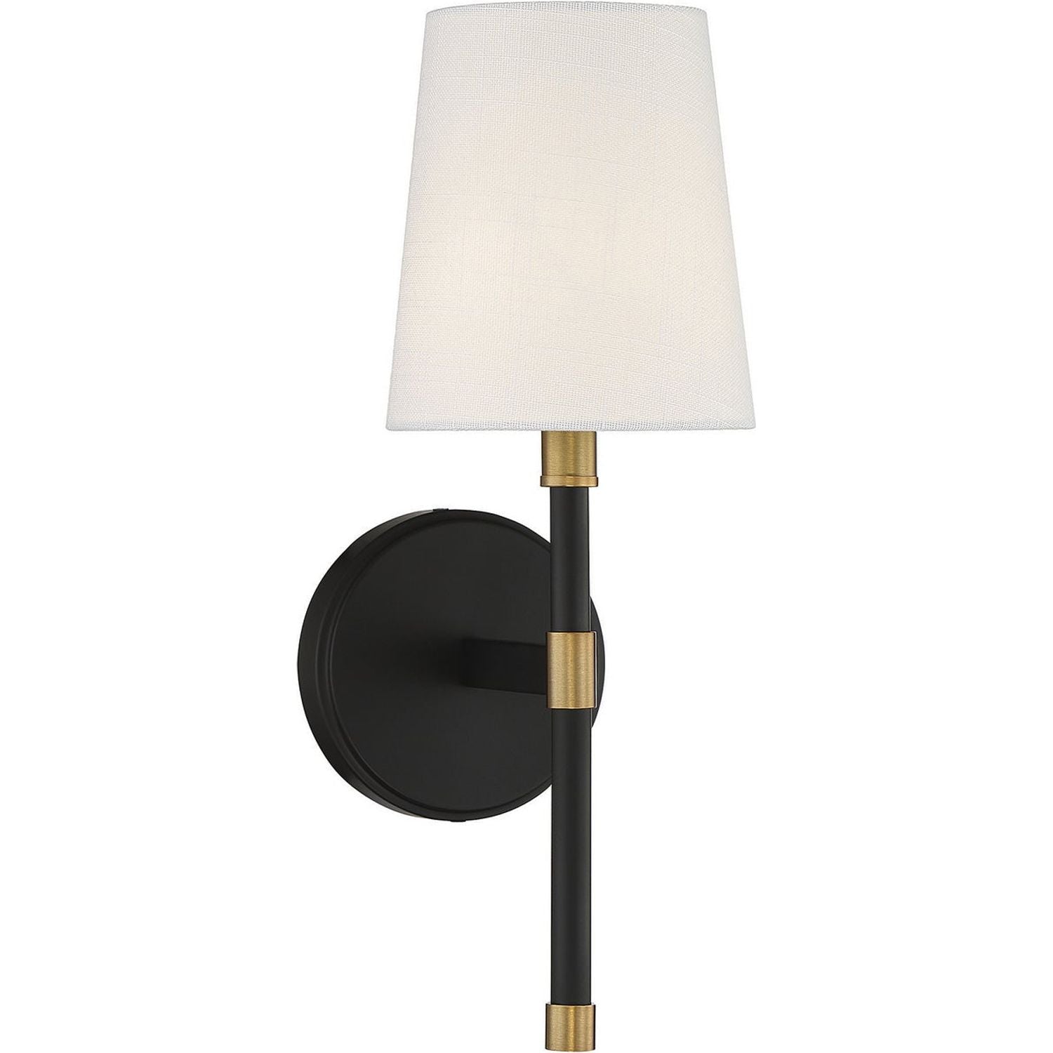 Savoy House - 9-1632-1-143 - One Light Wall Sconce - Brody - Matte Black with Warm Brass Accents