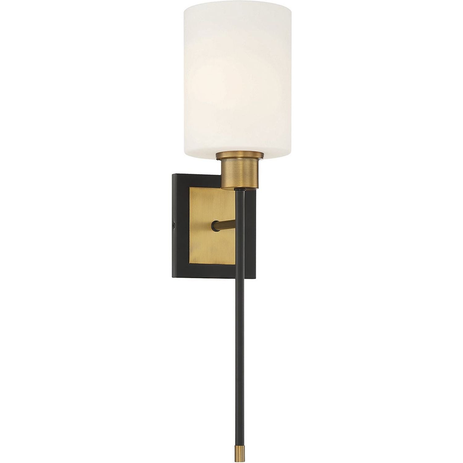 Savoy House - 9-1645-1-143 - One Light Wall Sconce - Alvara - Matte Black with Warm Brass Accents