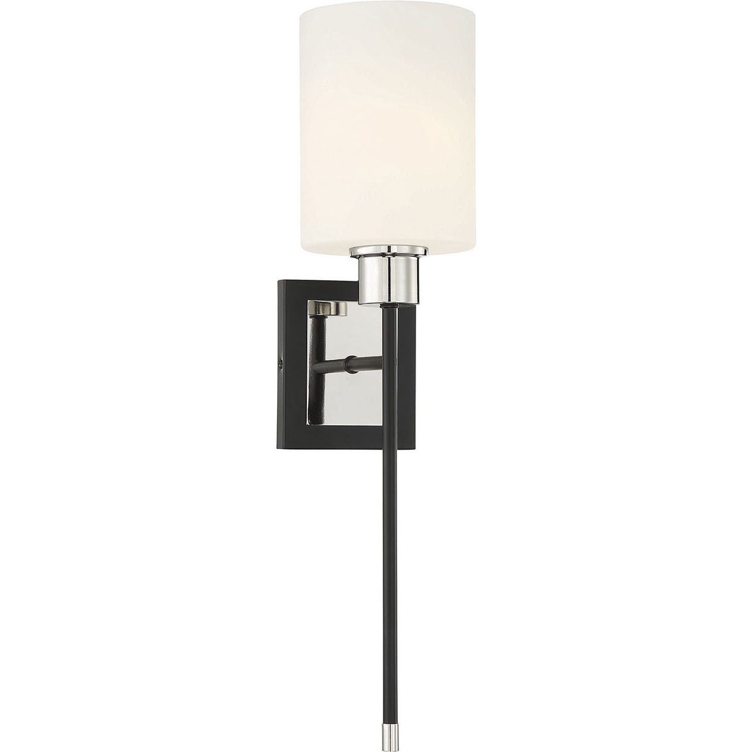 Savoy House - 9-1645-1-173 - One Light Wall Sconce - Alvara - Matte Black with Polished Nickel Accents
