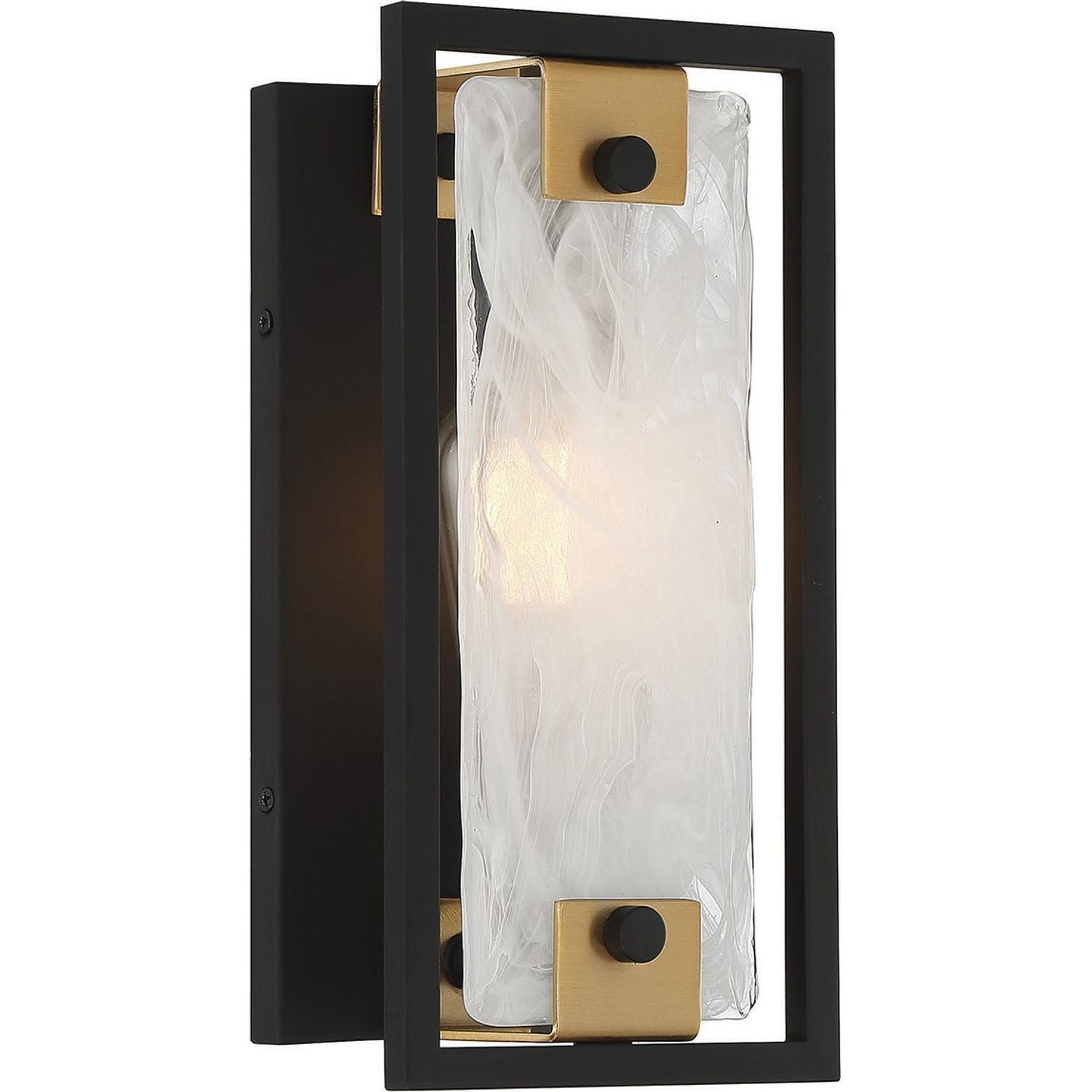 Savoy House - 9-1697-1-143 - One Light Wall Sconce - Hayward - Matte Black with Warm Brass Accents
