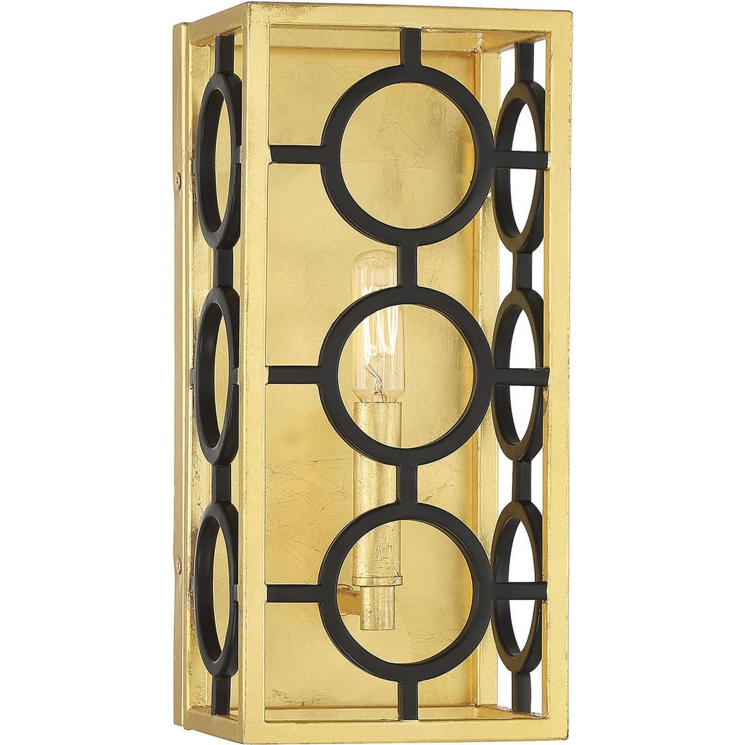 Savoy House - 9-1924-1-261 - One Light Wall Sconce - Kirsch - Matte Black with True Gold
