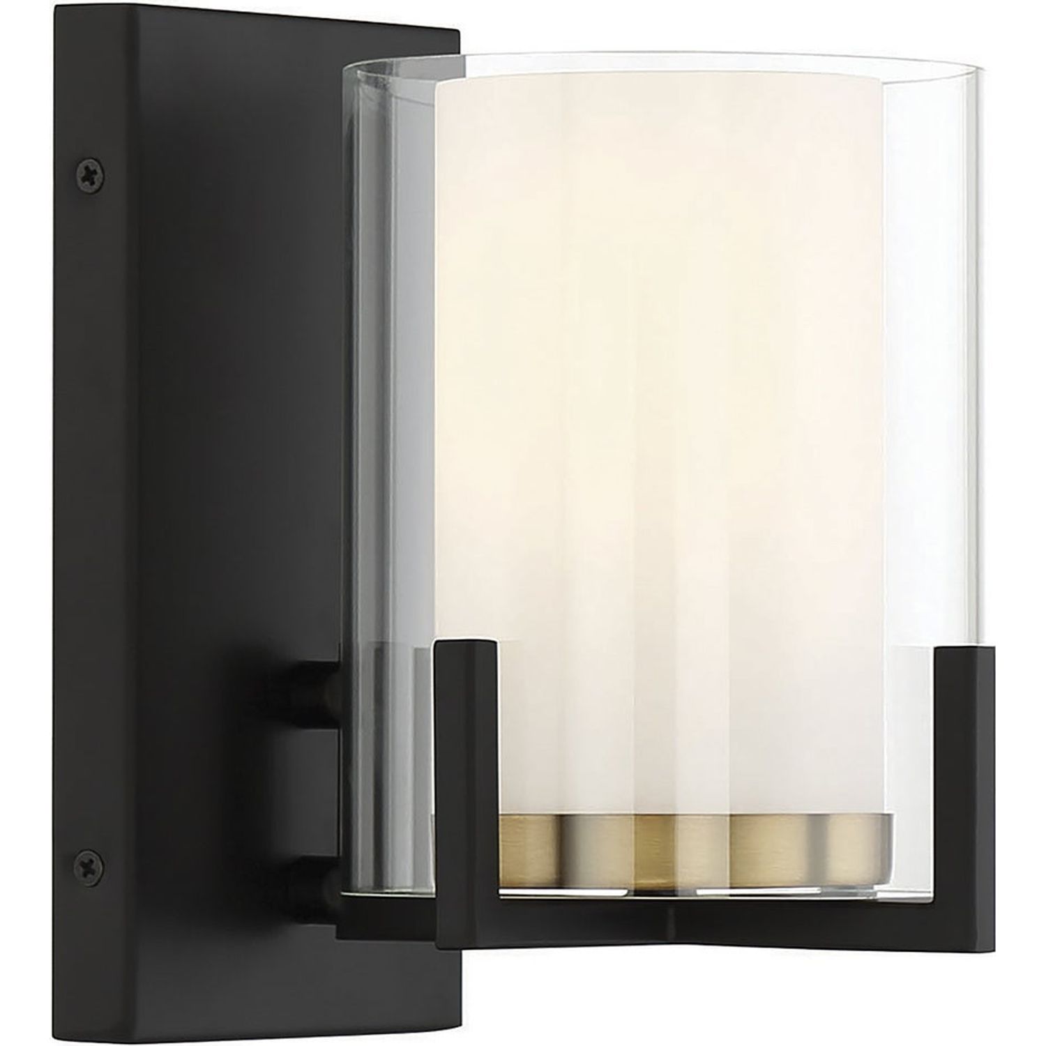 Savoy House - 9-1977-1-143 - One Light Wall Sconce - Eaton - Matte Black with Warm Brass Accents