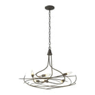 Hubbardton Forge - 101620-SKT-07 - Six Light Chandelier - Wisp - Dark Smoke
