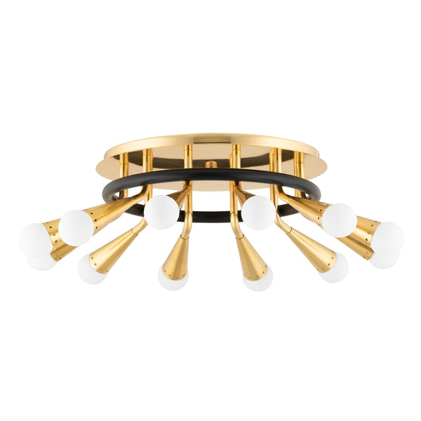 Plafonnier semi-encastré Aries de Corbett Lighting | Modèle d'exposition