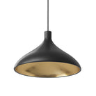 Pablo Designs - SWEL SNG WID BLK/BRA - LED Suspension - Swell - Noir/Laiton