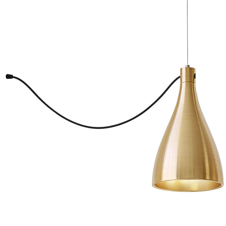 Pablo Designs - SWEL STR SNG NRW BRA/BRA - LED Pendant - Swell - Brass/ Brass