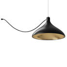 Pablo Designs - SWEL STR SNG WID BLK/BRA - LED Pendant - Swell - Black/ Brass