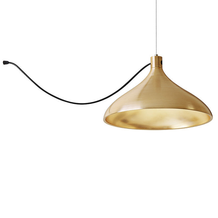 Pablo Designs - SWEL STR SNG WID BRA/BRA - LED Pendant - Swell - Brass/ Brass