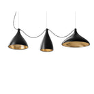 Pablo Designs - SWEL STR XL MIX BLK/BRA - LED Chandelier - Swell - Black/ Brass