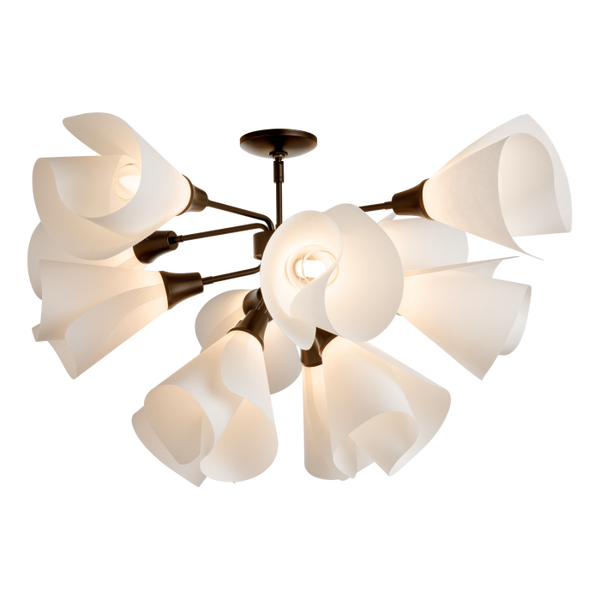 Semi-plafonnier Mobius à 12 lumières