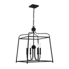 Crystorama - 2244-BF_NOSHADE - Quatre lumières Suspendu - Sylvan - Forgé en noir