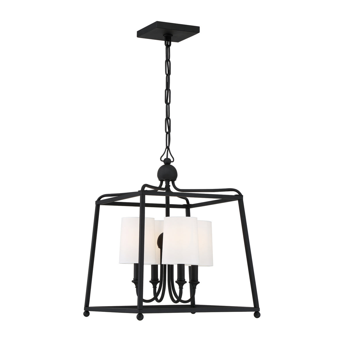 Crystorama - 2245-BF - Quatre lumières Suspendu - Sylvan - Forgé en noir