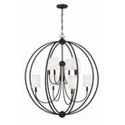 Crystorama - 2246-BF - Huit Lumières Suspendu - Sylvan - Forgé en noir
