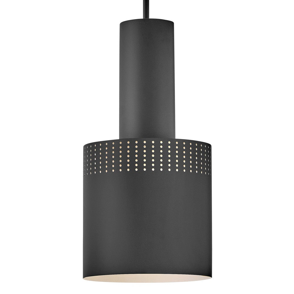 Lark 83687BK Casey Metal Shade Pendant in Black