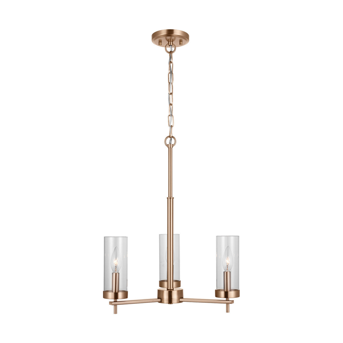 Visual Comfort Studio Canada - 3190303-848 - Three Light Chandelier - Zire - Satin Brass