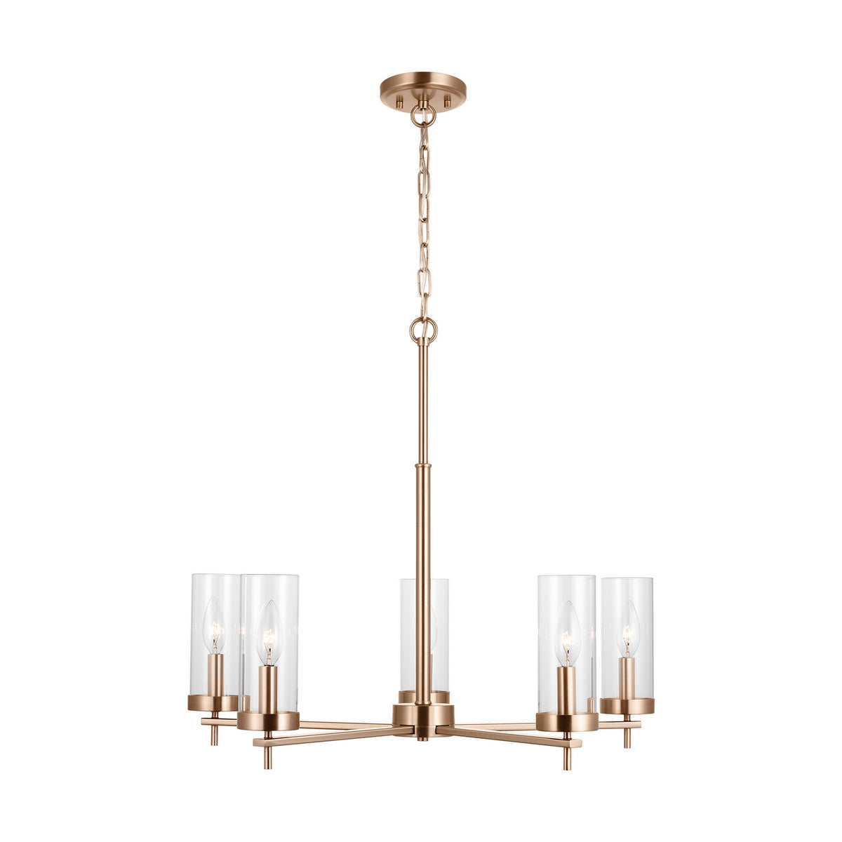 Visual Comfort Studio Canada - 3190305EN-848 - Five Light Chandelier - Zire - Satin Brass
