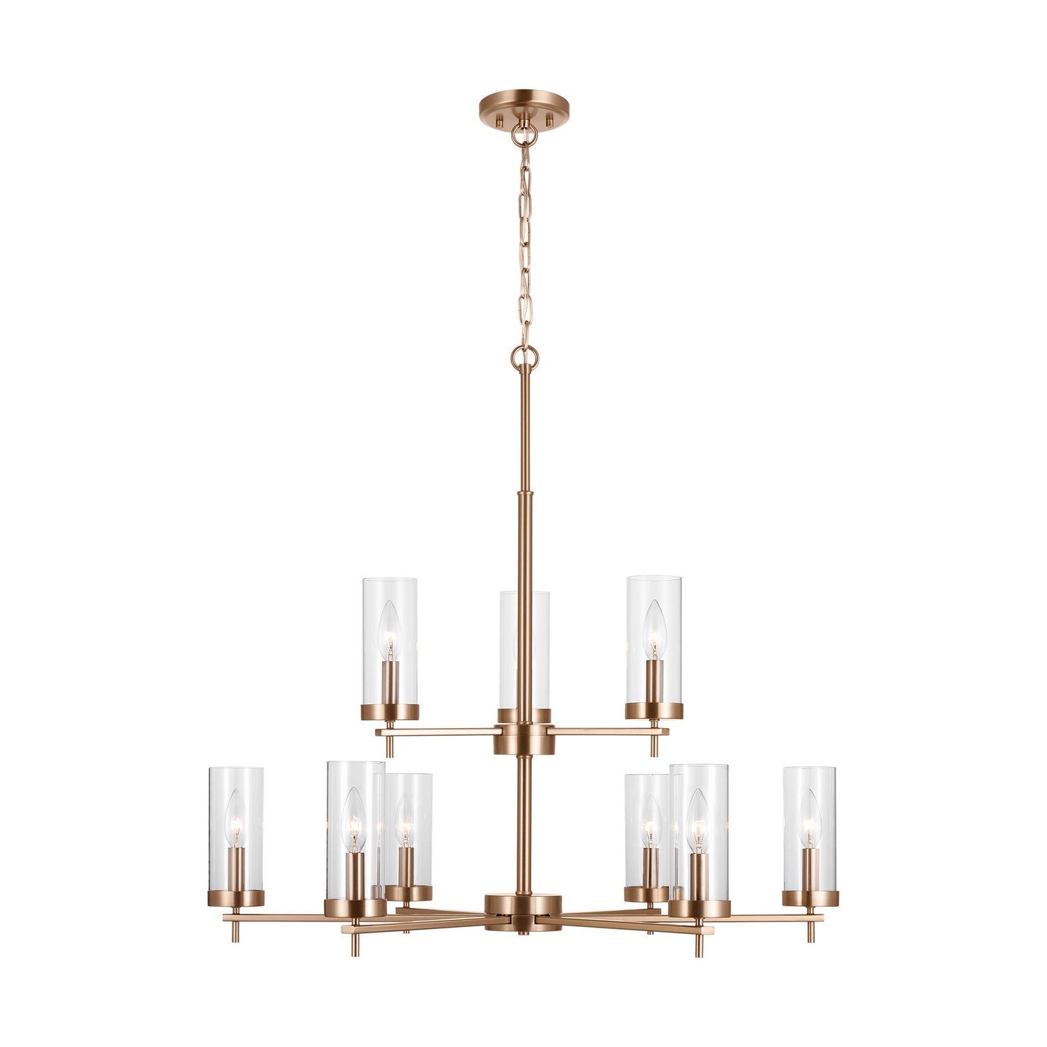 Visual Comfort Studio Canada - 3190309-848 - Nine Light Chandelier - Zire - Satin Brass