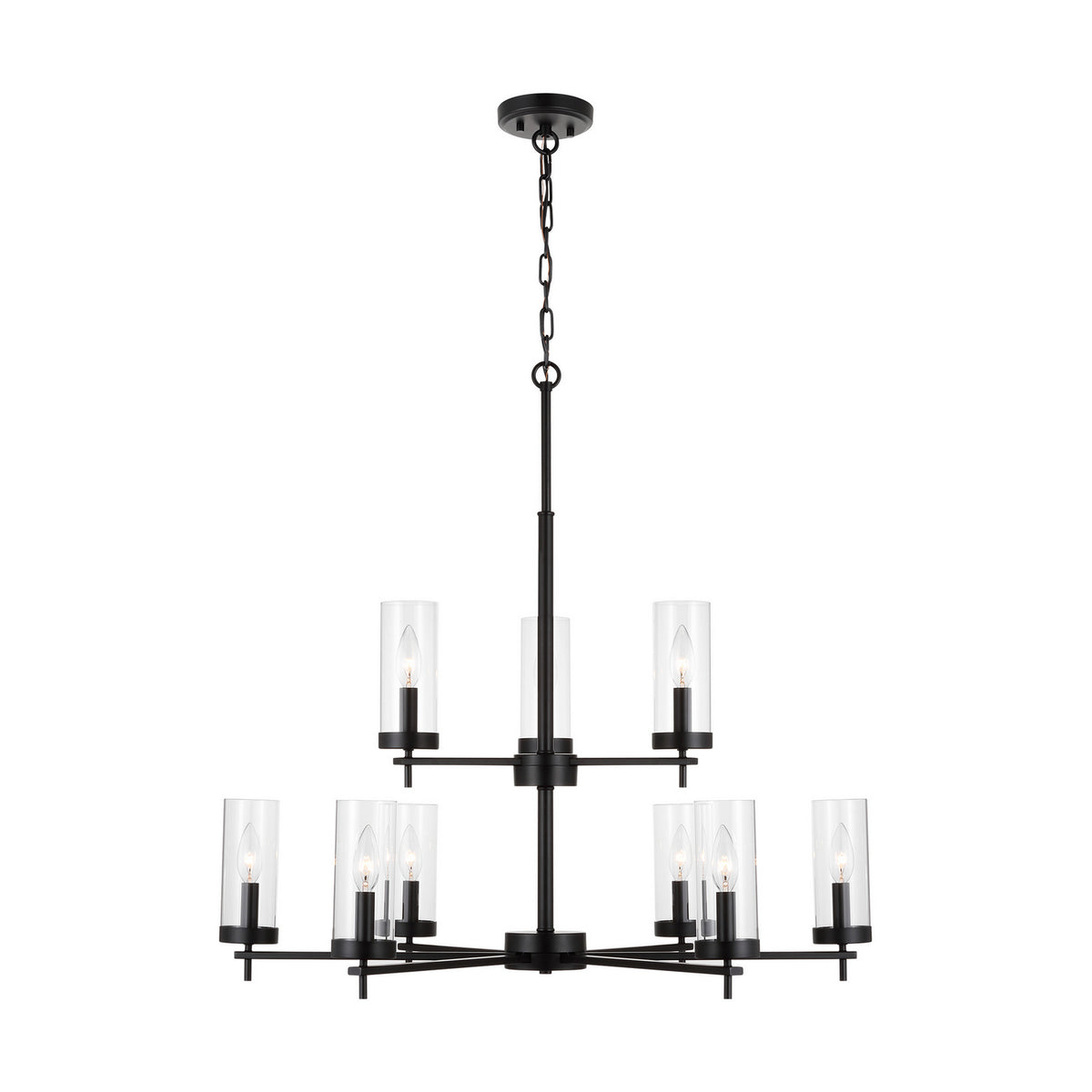 Visual Comfort Studio Canada - 3190309EN-112 - Nine Light Chandelier - Zire - Midnight Black