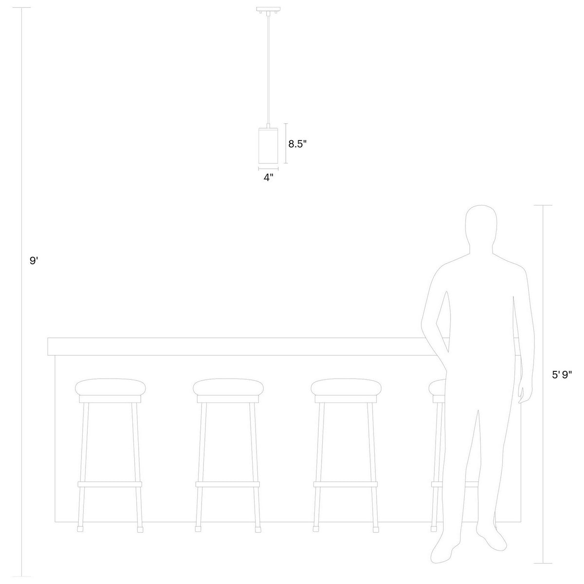 Visual Comfort Studio Canada - 6190301-848 - One Light Mini-Pendant - Zire - Satin Brass