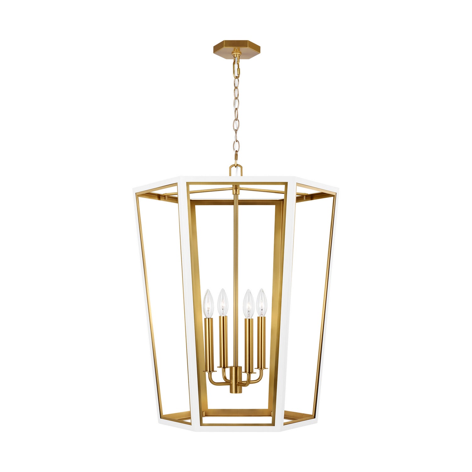 Visual Comfort Studio Canada - AC1094MWTBBS - Four Light Lantern - Curt - Matte White