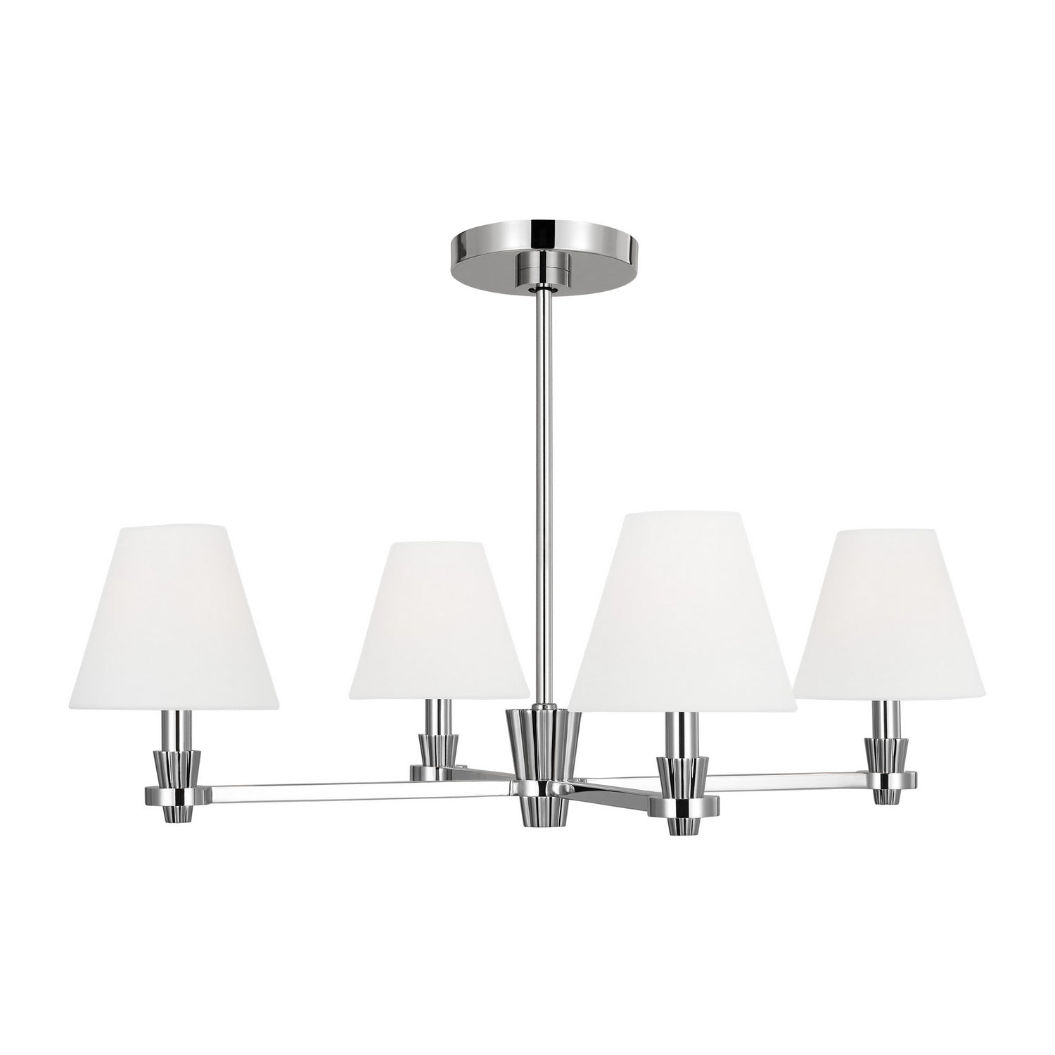 Visual Comfort Studio Canada - AC1114PN - Four Light Chandelier - Paisley - Polished Nickel