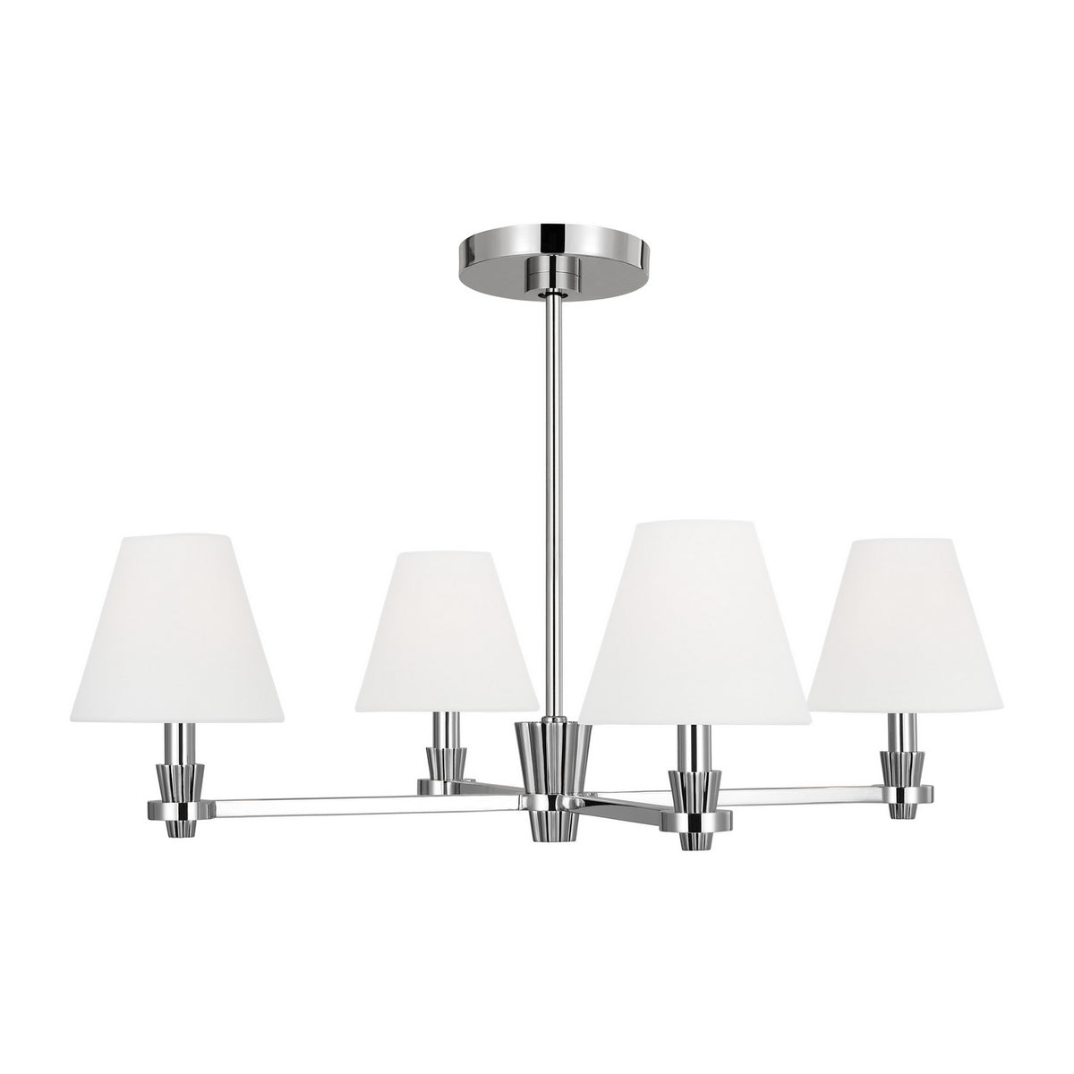 Visual Comfort Studio Canada - AC1114PN - Four Light Chandelier - Paisley - Polished Nickel