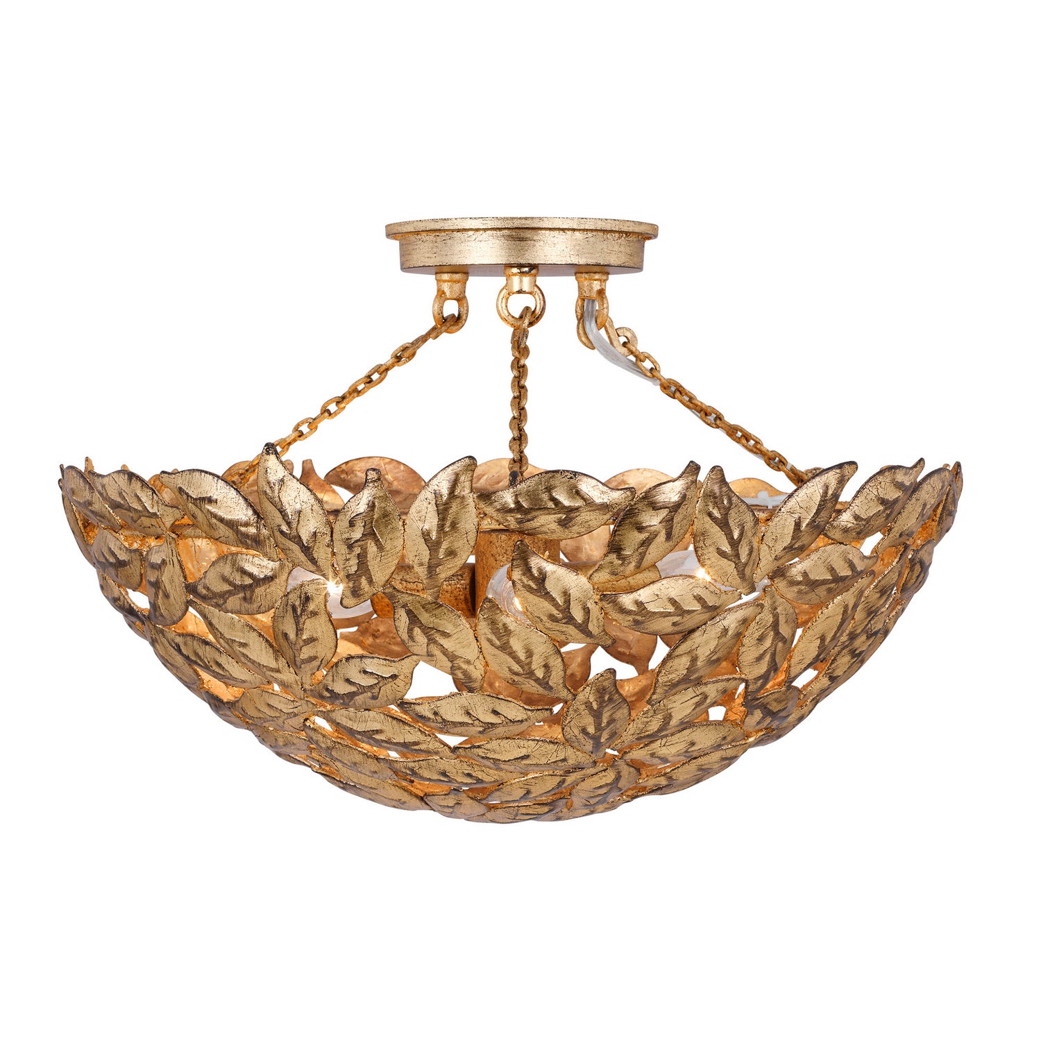Visual Comfort Studio Canada - AF1173ADB - Three Light Semi Flush Mount - Kelan - Antique Gild