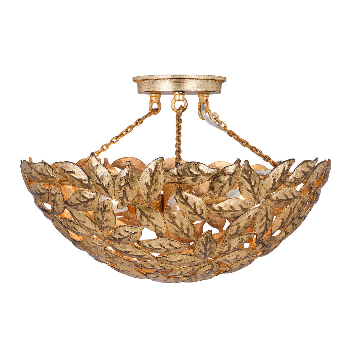 Visual Comfort Studio Canada - AF1173ADB - Three Light Semi Flush Mount - Kelan - Antique Gild