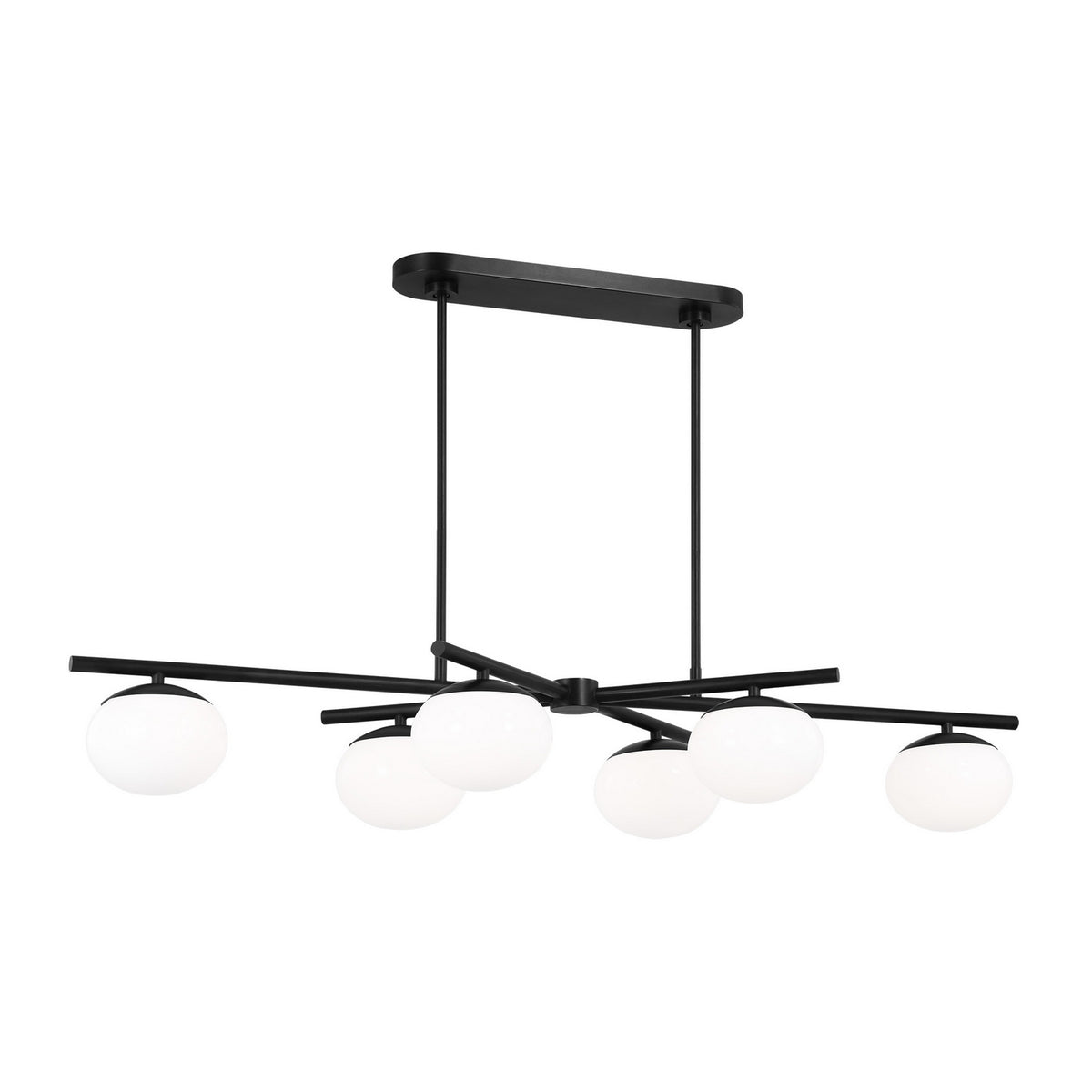 Visual Comfort Studio Canada - EC1276AI - Six Light Linear Chandelier - Lune - Aged Iron
