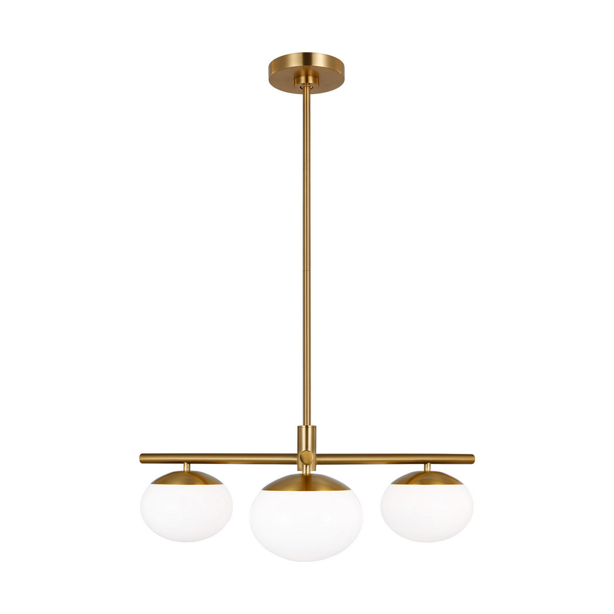 Visual Comfort Studio Canada - EF1063BBS - Three Light Semi Flush Mount - Lune - Burnished Brass