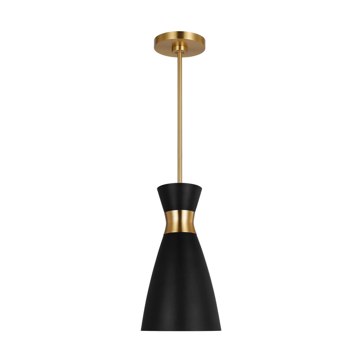 Visual Comfort Studio Canada - EP1221MBKBBS - One Light Pendant - Heath - Midnight Black and Burnished Brass