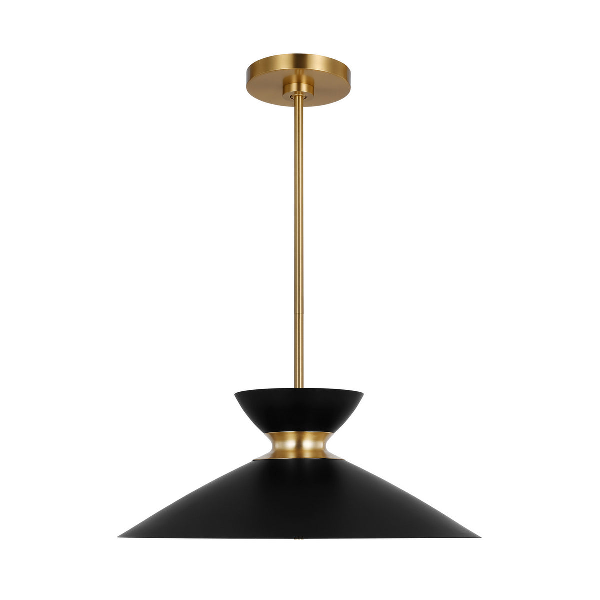 Visual Comfort Studio Canada - EP1231MBKBBS - One Light Pendant - Heath - Midnight Black and Burnished Brass