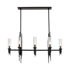Alora Canada - LP335838MBCR - Eight Light Pendant - Torres - Clear Ribbed Glass/Matte Black