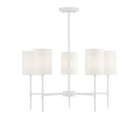 Meridian M10067BQW Five Light Chandelier in Bisque White