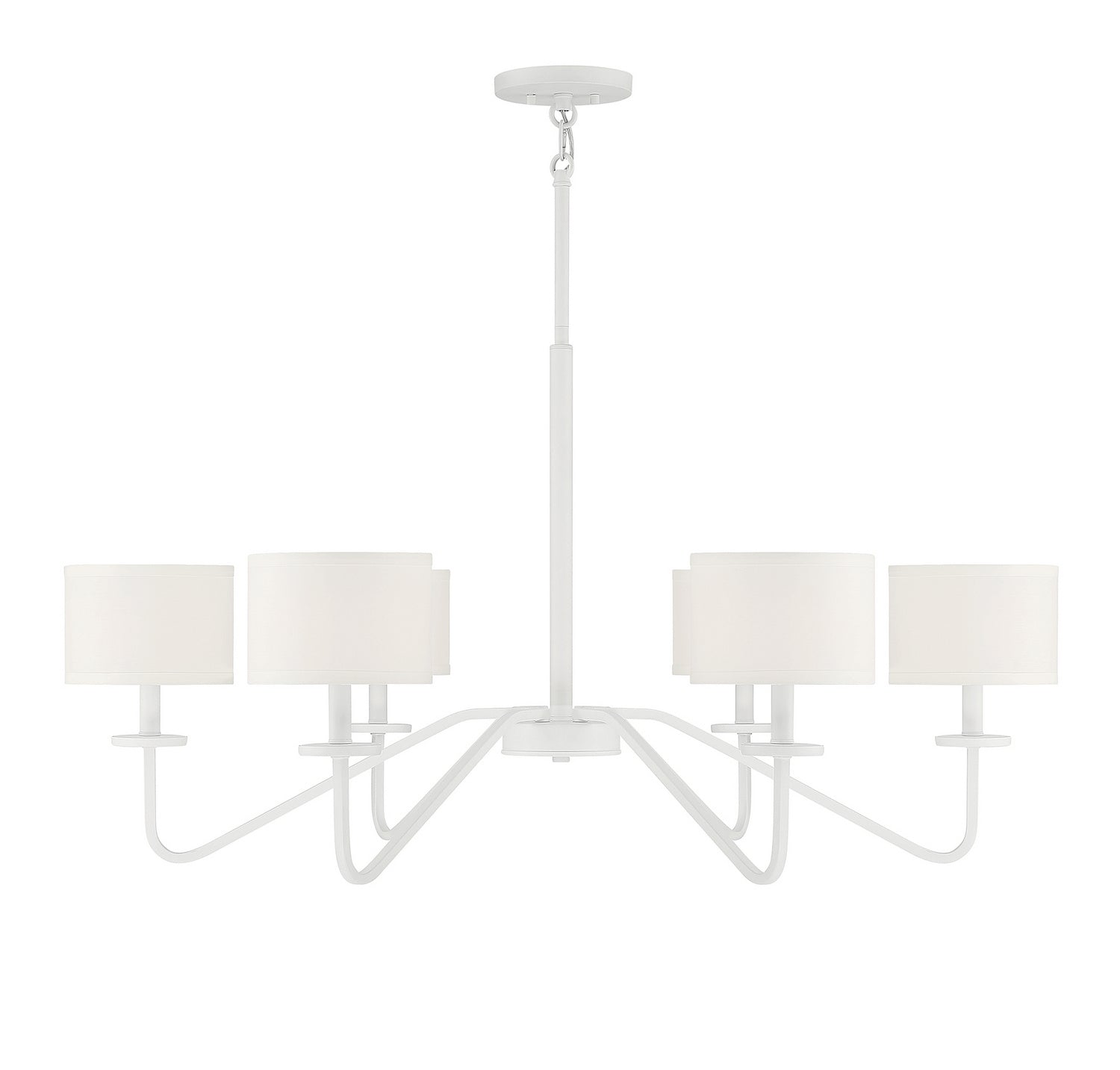 Meridian M10092BQW Six Lumières Suspendu en blanc biscuit