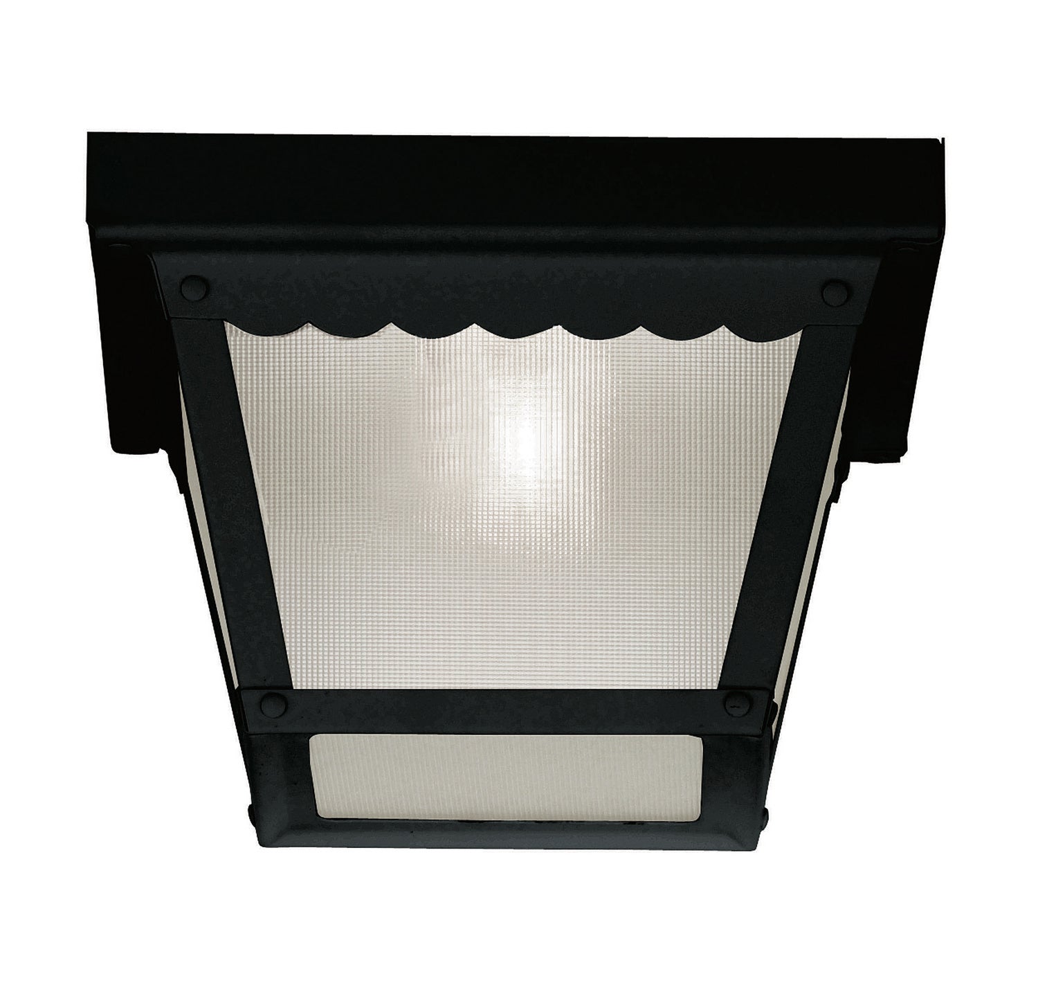 Meridian M50058BK One Light Outdoor Flush Mount in Black