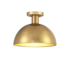 Meridian M60071NB One Light Semi-Flush Mount in Natural Brass