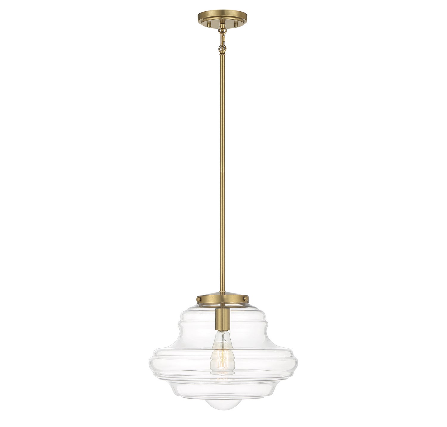 Lumière Meridian M7022NB One Suspension en laiton naturel