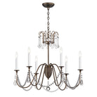 Maxim Lighting 12166CHB/CRY Plumette Chandelier in Chestnut Bronze