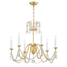 Maxim Lighting 12166GL/CRY Plumette Chandelier in Gold Leaf