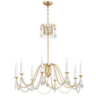 Maxim Lighting 12168GL/CRY Plumette Chandelier in Gold Leaf