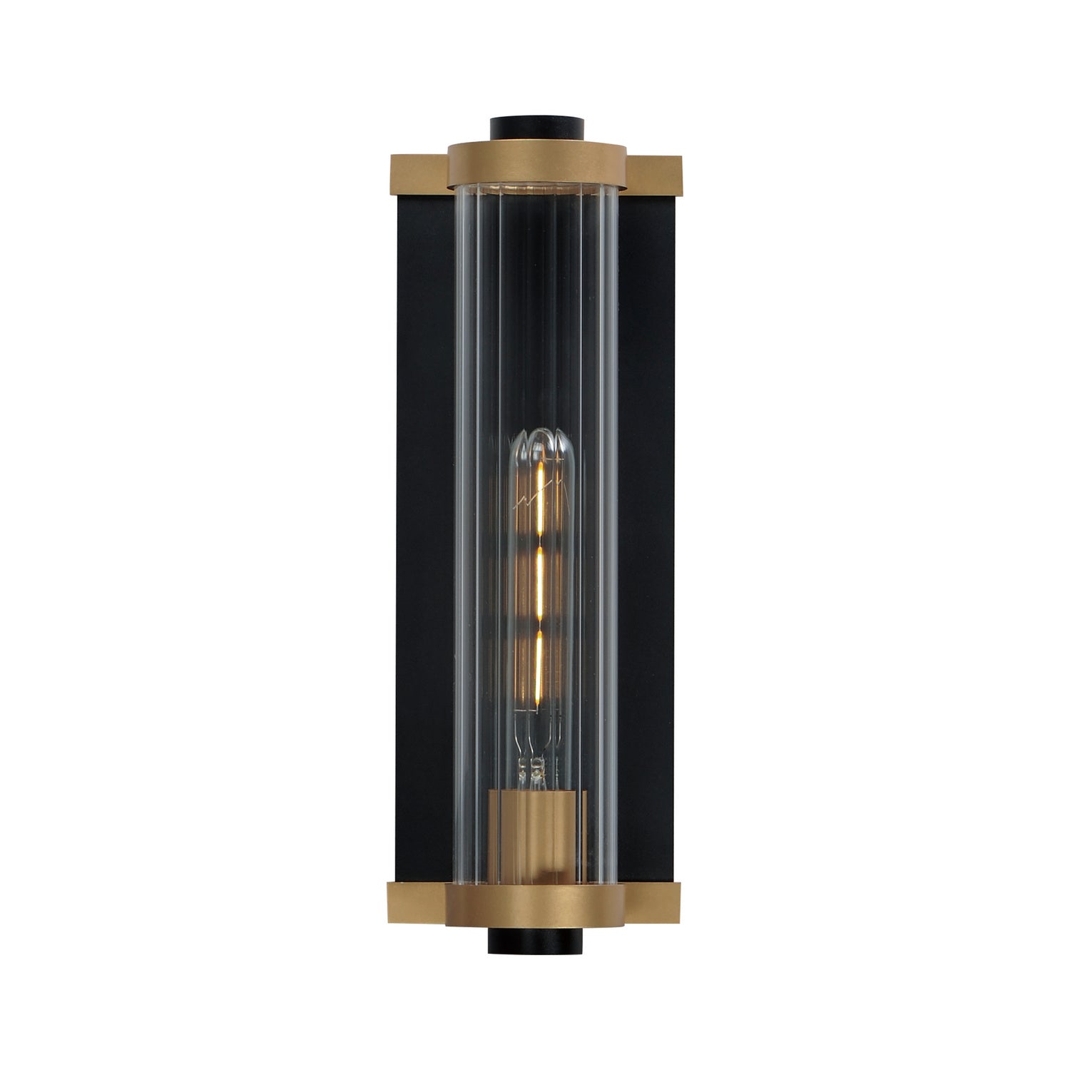 Maxim - 16121CRBKAB - One Light Outdoor Wall Sconce - Opulent - Black / Antique Brass