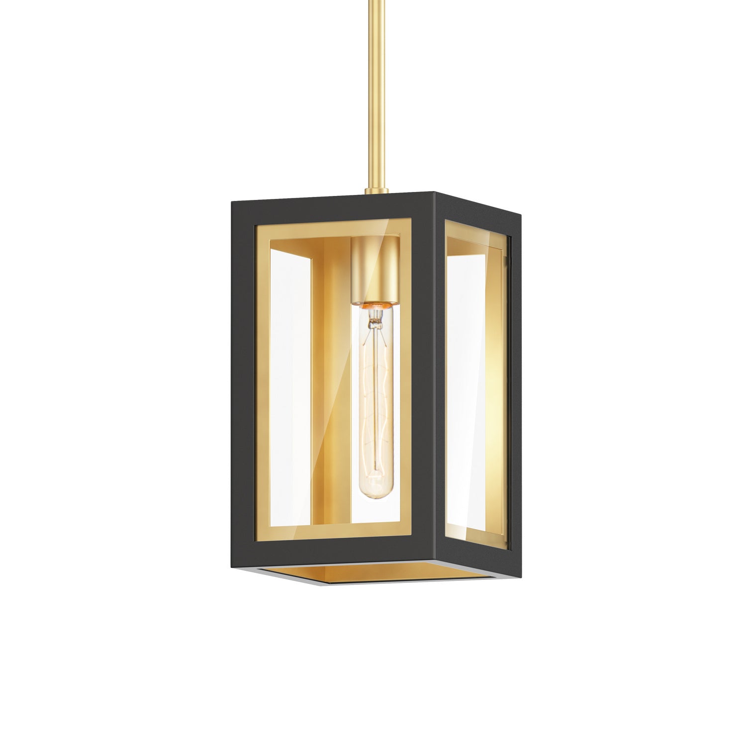 Maxim Lighting 30051CLBKGLD Neoclass Outdoor Pendant in Black / Gold