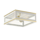 Maxim Lighting 30059CLWTGLD Neoclass Outdoor Flush Mount in White/Gold